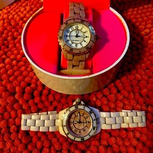 Two Isaac Mizrahi watches.